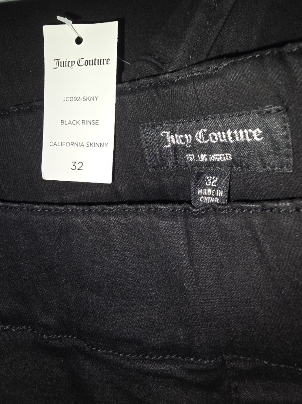 Juicy Couture Black Skinny Pants, NWT Waist Size‎ 32 - Picture 8 of 8